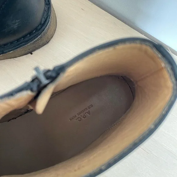 A.P.C Black Leather Ankle Boots - Picture 5 of 5